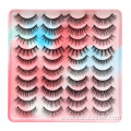20 pairs eyelashes pink tray strip classic lashes